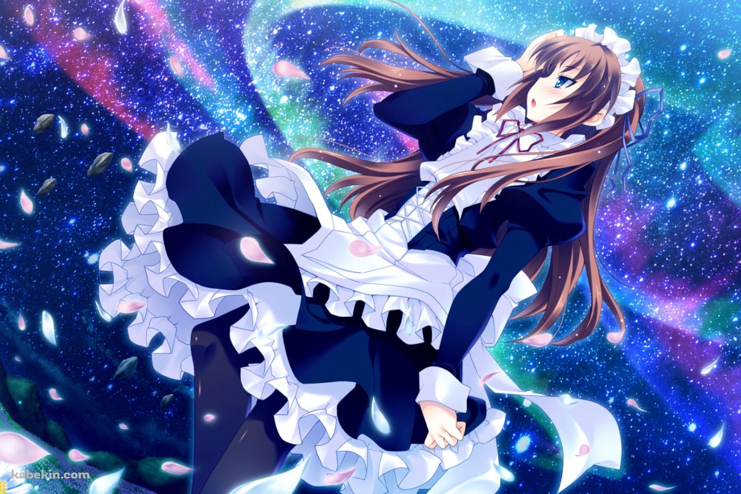 星空とメイド姿の鳳蒼衣 / Guardian☆Placeの壁紙(1440px x 960px) 高画質 PC・デスクトップ用