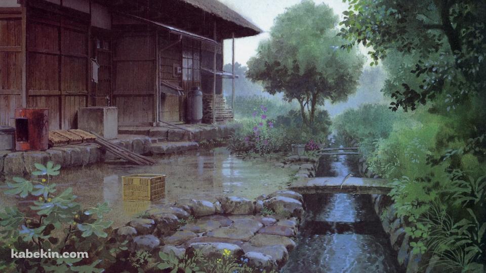 古びた日本家屋 / 川の壁紙(960px x 540px) 高画質 PC・デスクトップ用