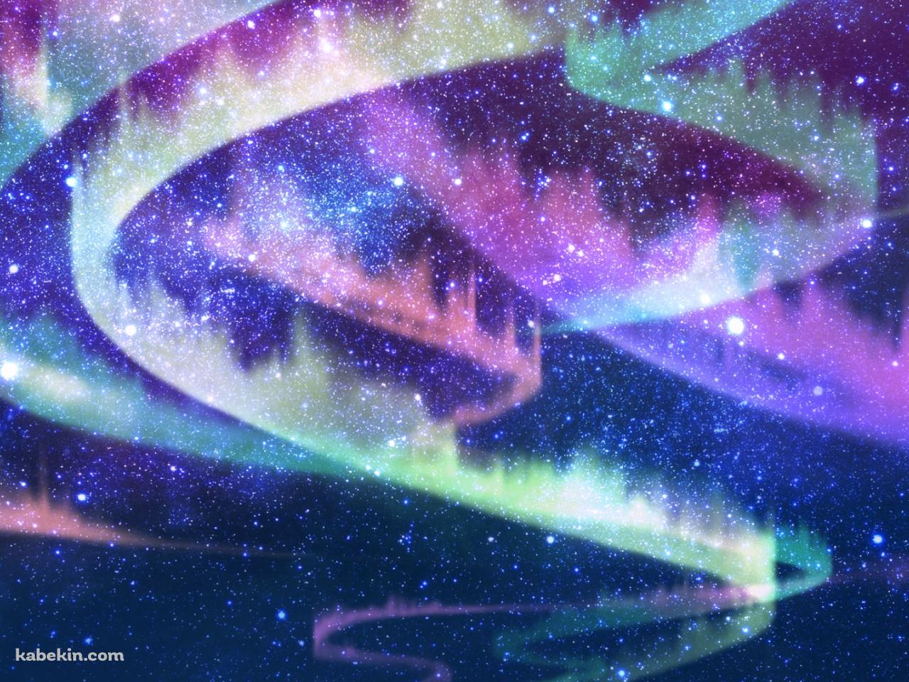 緑・紫のオーロラの壁紙(1280px x 960px) 高画質 PC・デスクトップ用