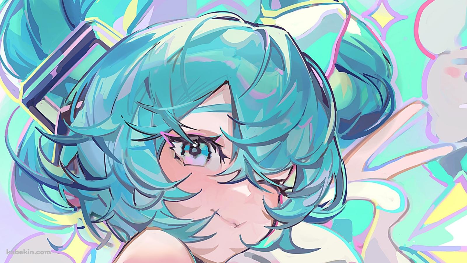シナモロールを抱くシナミク / 初音ミク / サンリオ / ボカロの壁紙(1600px x 900px) 高画質 PC・デスクトップ用