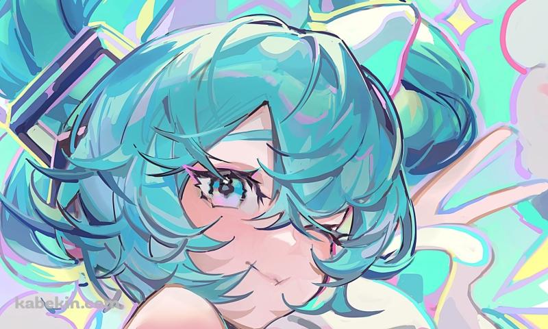 シナモロールを抱くシナミク / 初音ミク / サンリオ / ボカロの壁紙(800px x 480px) 高画質 PC・デスクトップ用