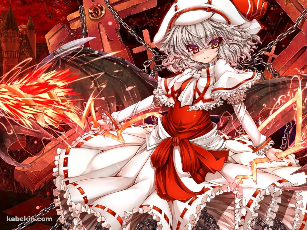 鎖につながれた十字架とレミリア・スカーレット / 東方の壁紙(1024px x 768px) 高画質 PC・デスクトップ用