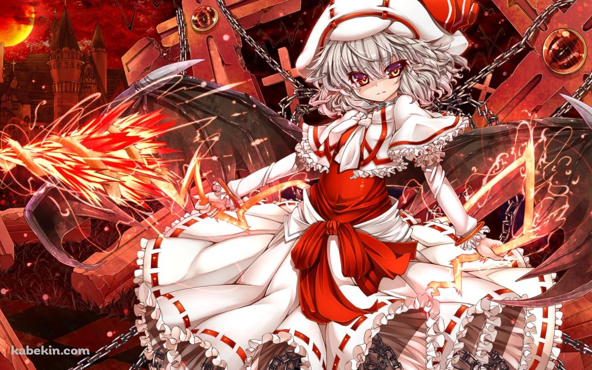 鎖につながれた十字架とレミリア・スカーレット / 東方の壁紙(1152px x 720px) 高画質 PC・デスクトップ用
