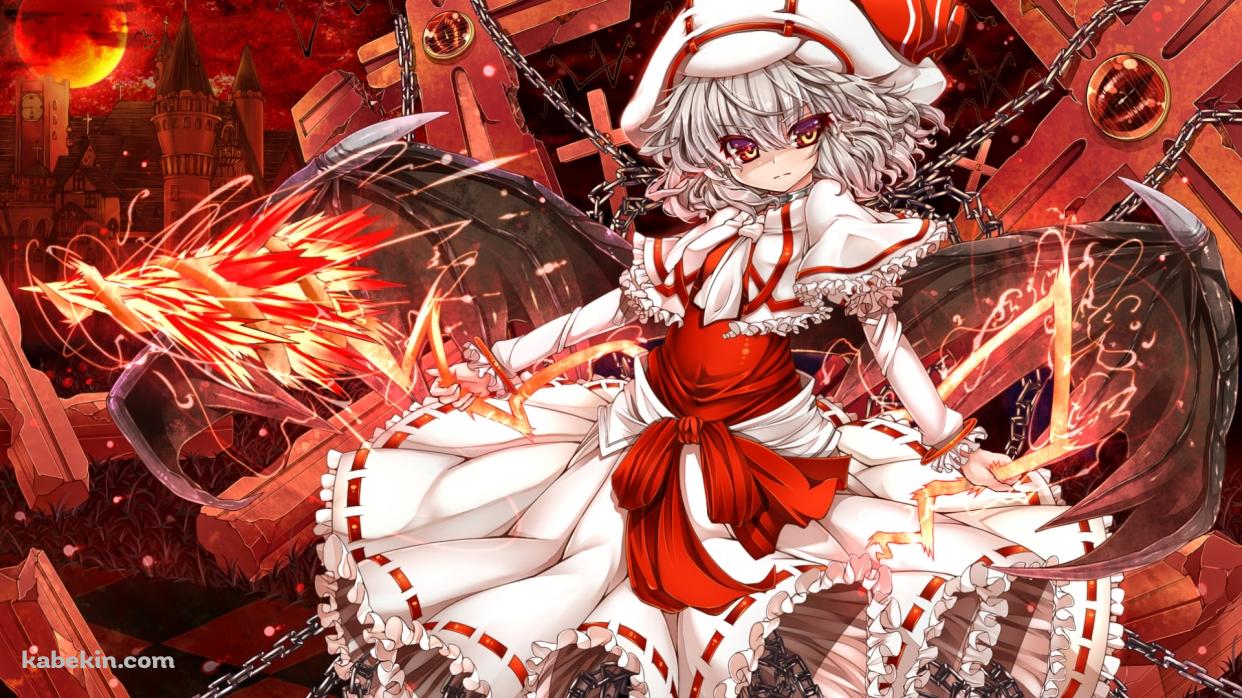 鎖につながれた十字架とレミリア・スカーレット / 東方の壁紙(1242px x 698px) 高画質 PC・デスクトップ用