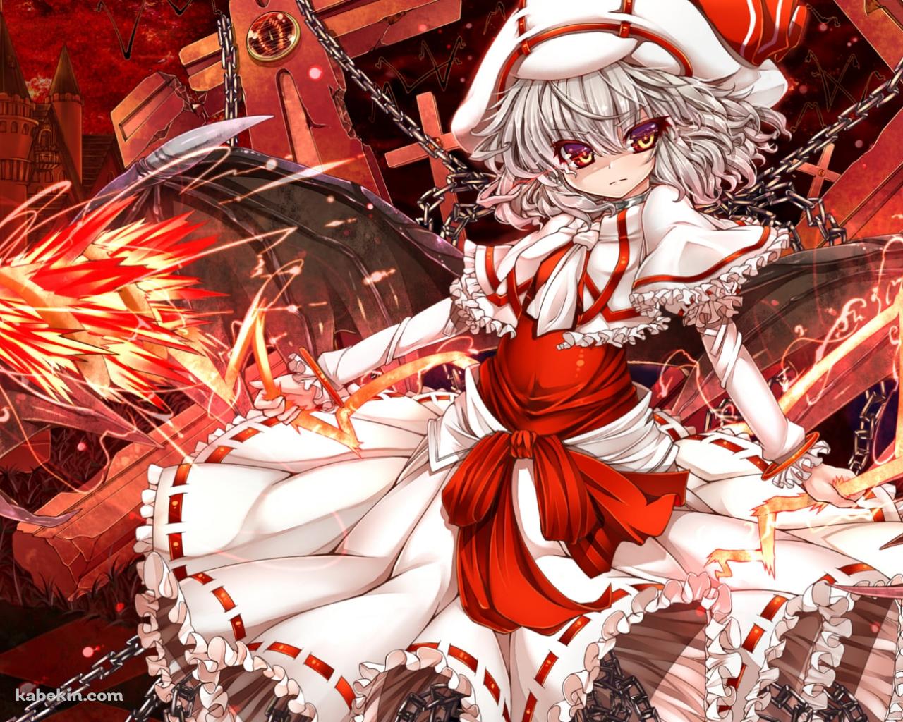 鎖につながれた十字架とレミリア・スカーレット / 東方の壁紙(1280px x 1024px) 高画質 PC・デスクトップ用