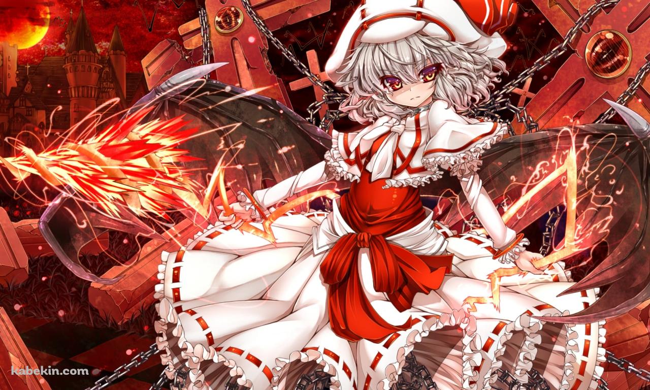 鎖につながれた十字架とレミリア・スカーレット / 東方の壁紙(1280px x 768px) 高画質 PC・デスクトップ用