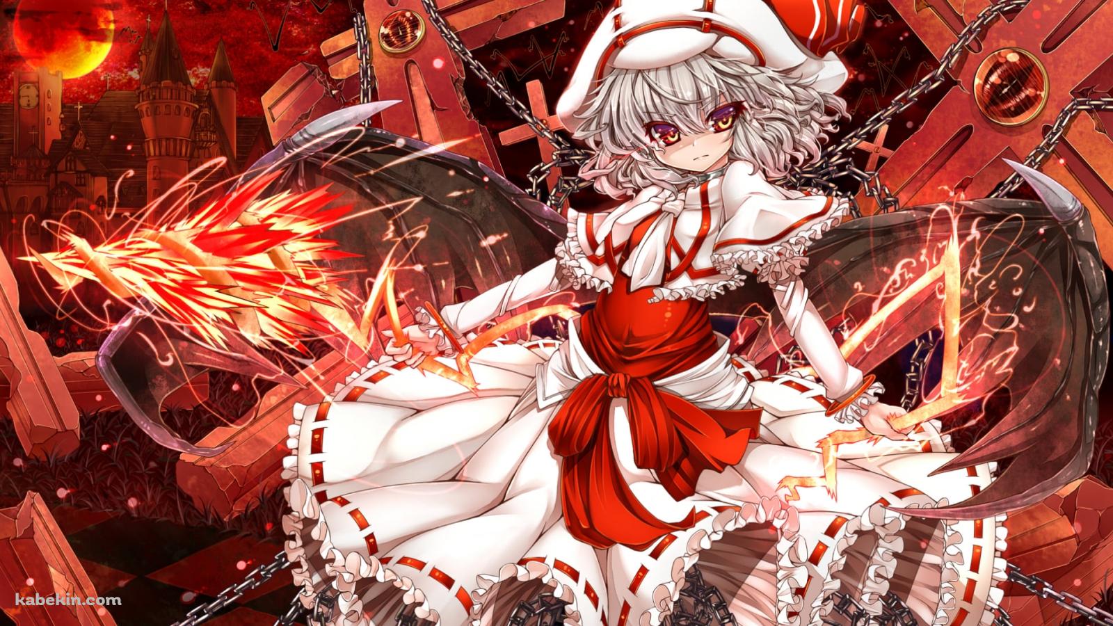 鎖につながれた十字架とレミリア・スカーレット / 東方の壁紙(1600px x 900px) 高画質 PC・デスクトップ用