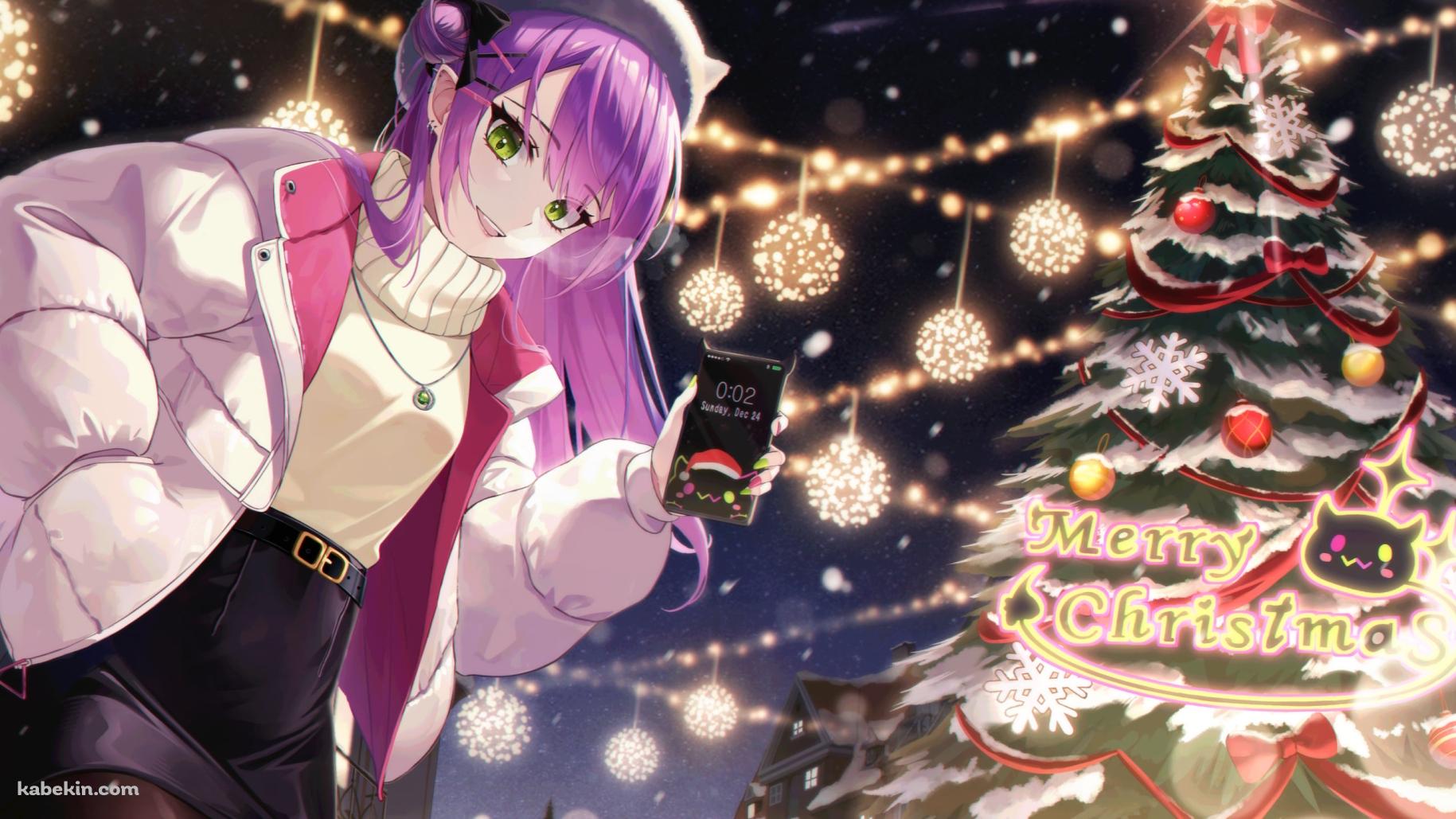 クリスマスツリーと常闇トワ / ホロライブ / バーチャルYouTuber / Vtuberの壁紙(1829px x 1029px) 高画質 PC・デスクトップ用