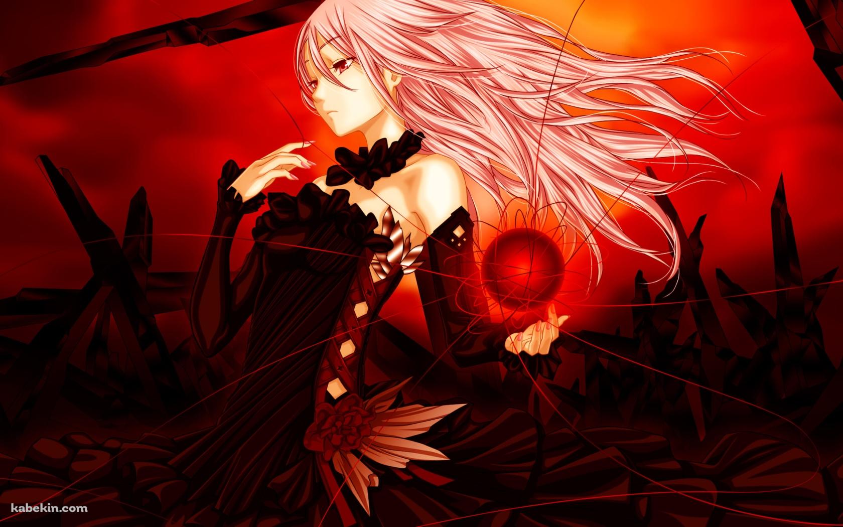 魔法を詠唱する黒いドレスを着た楪いのり / ギルティクラウンの壁紙(1680px x 1050px) 高画質 PC・デスクトップ用