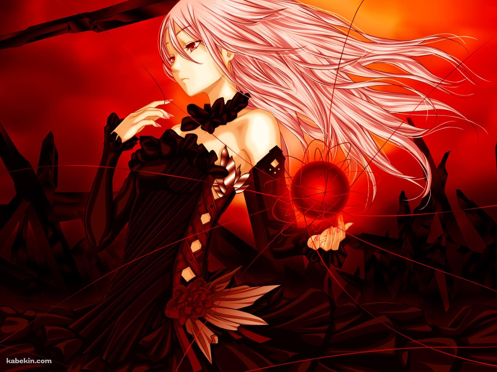 魔法を詠唱する黒いドレスを着た楪いのり / ギルティクラウンの壁紙(1680px x 1260px) 高画質 PC・デスクトップ用