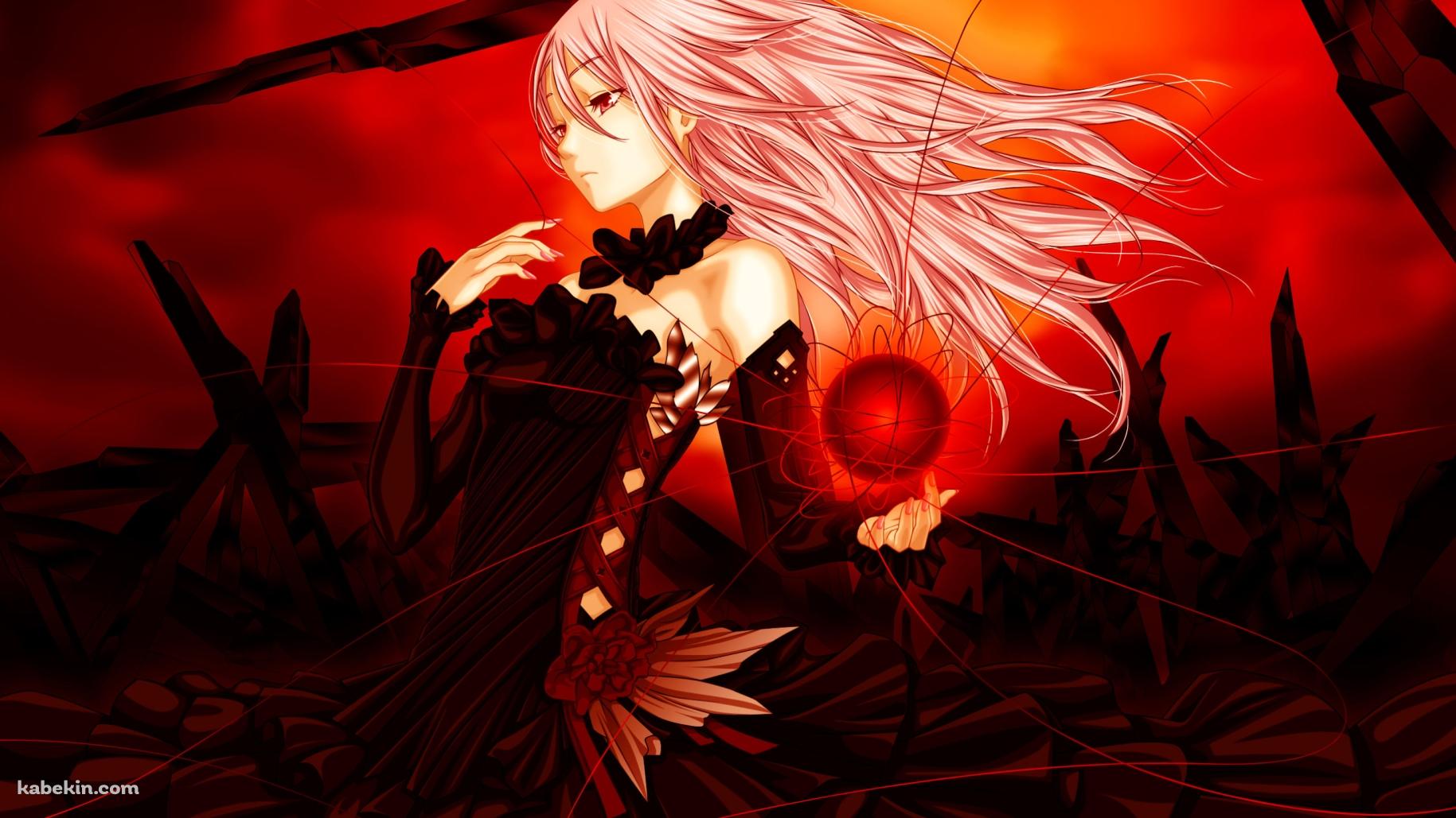 魔法を詠唱する黒いドレスを着た楪いのり / ギルティクラウンの壁紙(1829px x 1029px) 高画質 PC・デスクトップ用