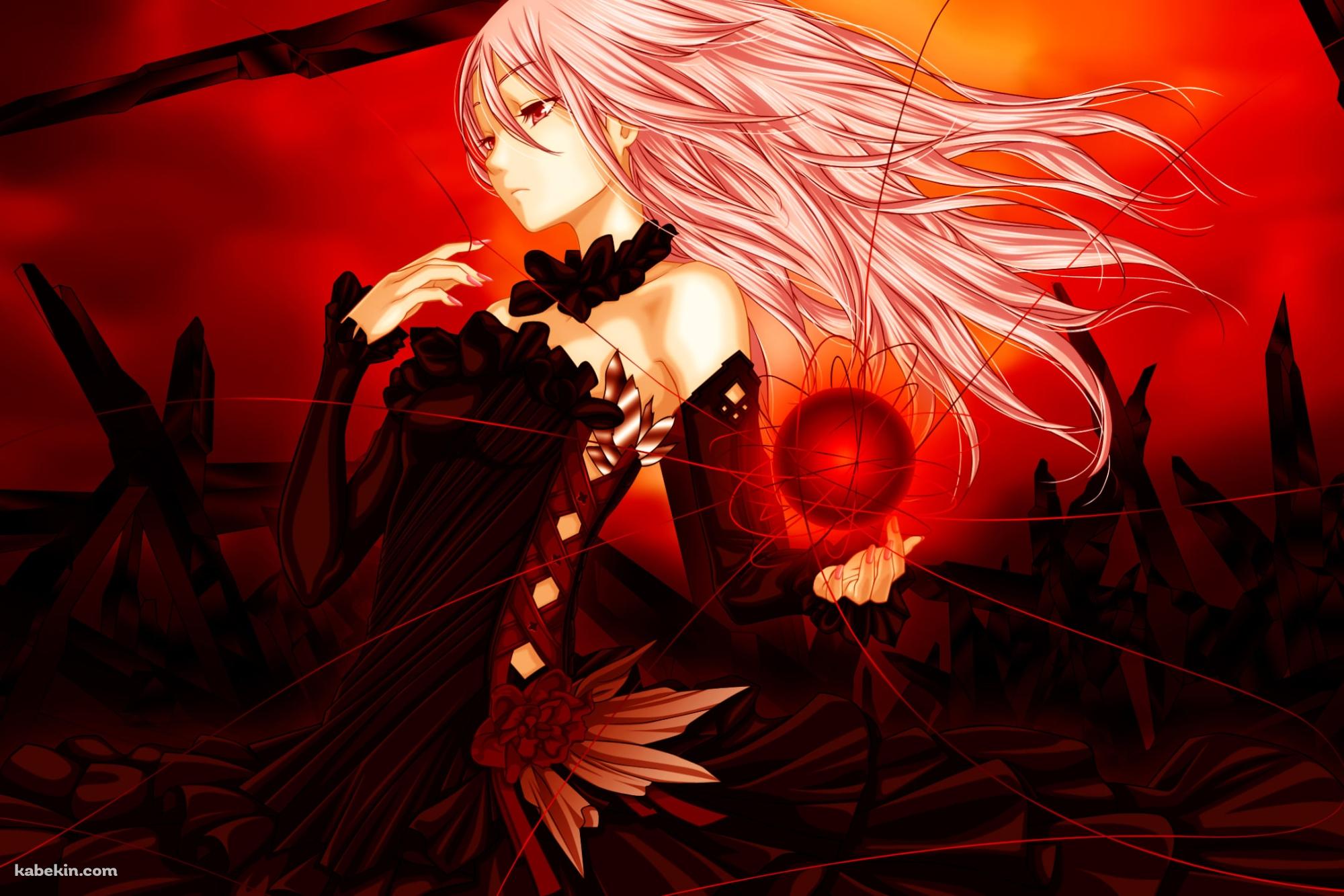魔法を詠唱する黒いドレスを着た楪いのり / ギルティクラウンの壁紙(2000px x 1333px) 高画質 PC・デスクトップ用