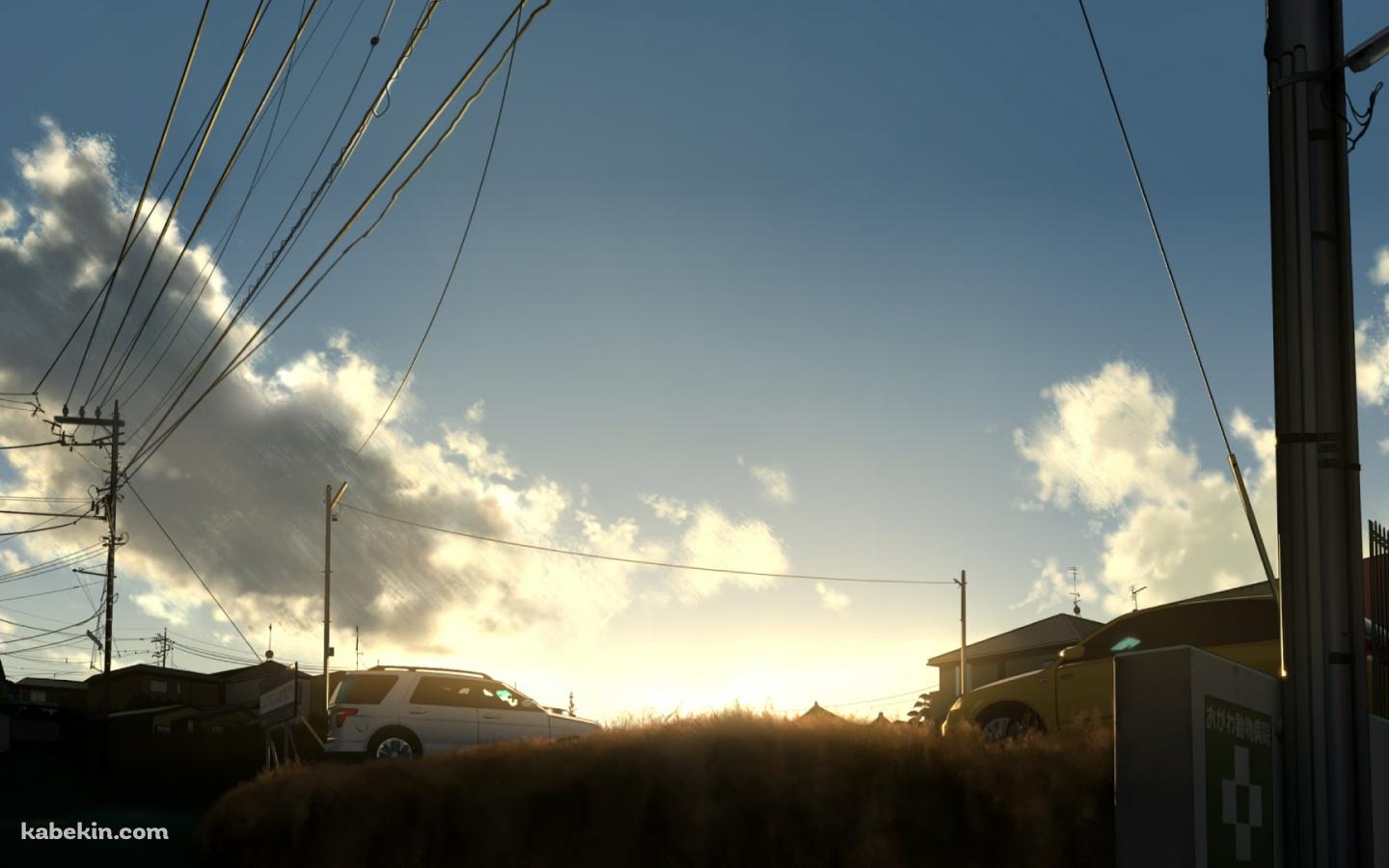 駐車場 / 電線 / 街 / 緩やかな勾配の壁紙(1440px x 900px) 高画質 PC・デスクトップ用
