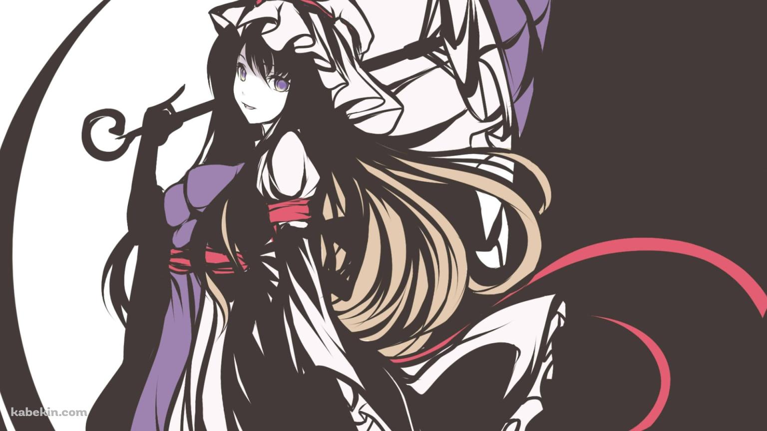 紫の傘をさす八雲 紫 / 東方の壁紙(1536px x 864px) 高画質 PC・デスクトップ用