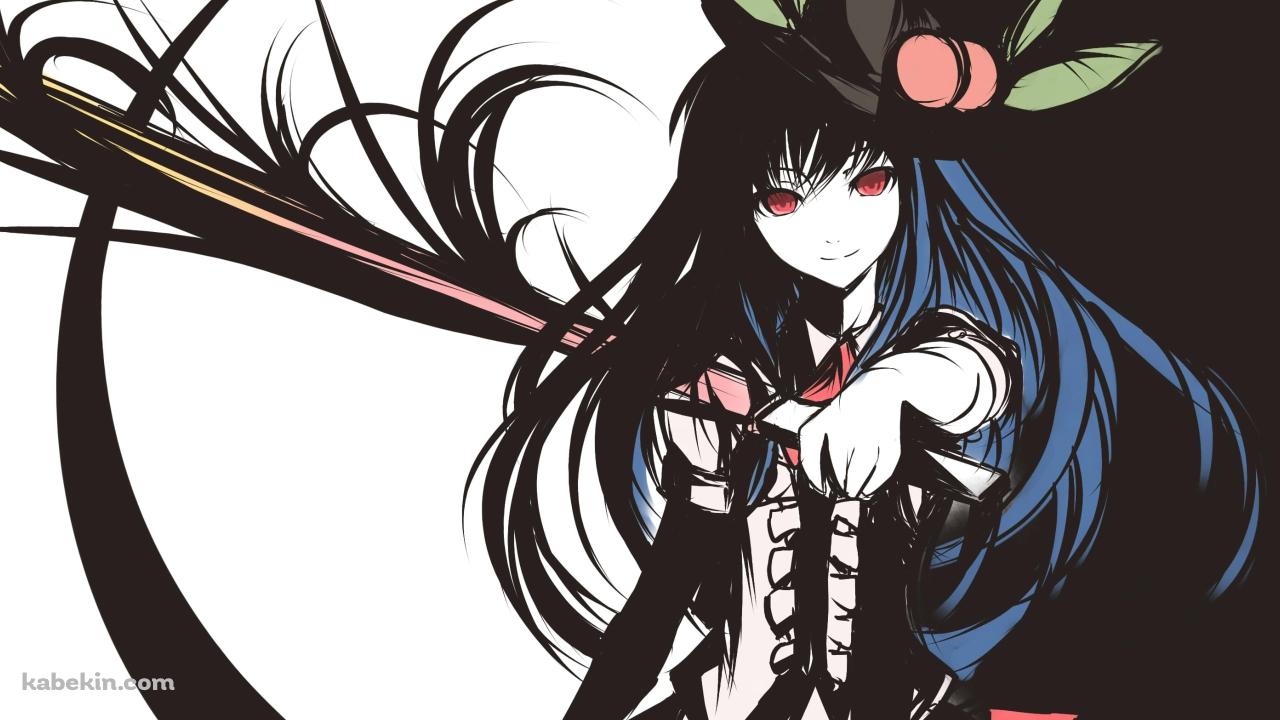 剣を持つかっこいい比那名居天子 / 東方の壁紙(1280px x 720px) 高画質 PC・デスクトップ用