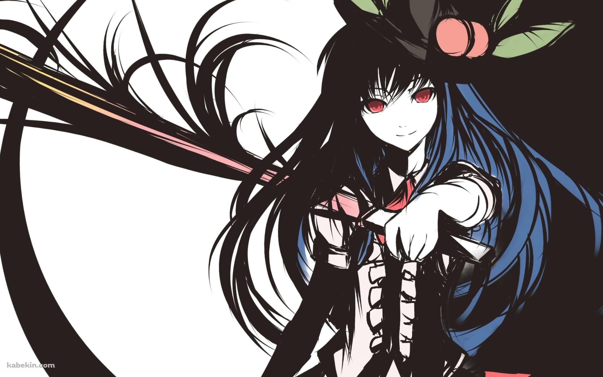 剣を持つかっこいい比那名居天子 / 東方の壁紙(1920px x 1200px) 高画質 PC・デスクトップ用