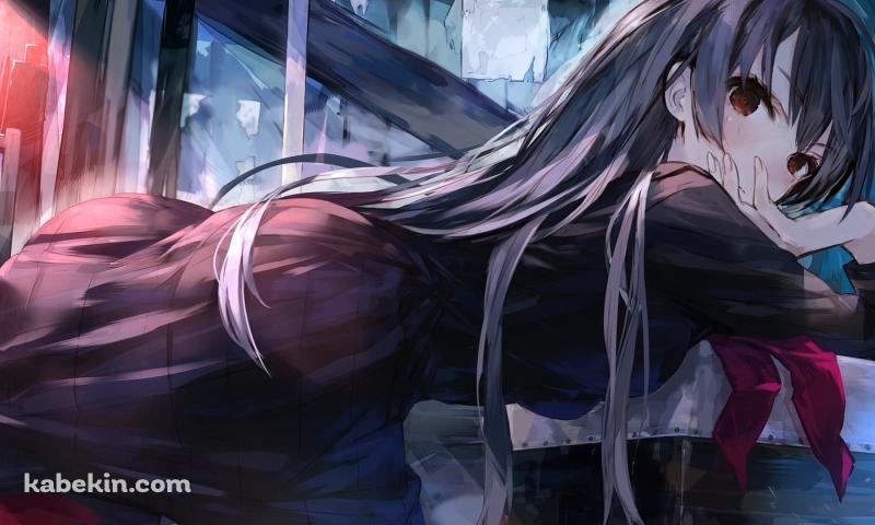 うつ伏せ状態の庚 夕子 / 黄昏乙女×アムネジアの壁紙(800px x 480px) 高画質 PC・デスクトップ用