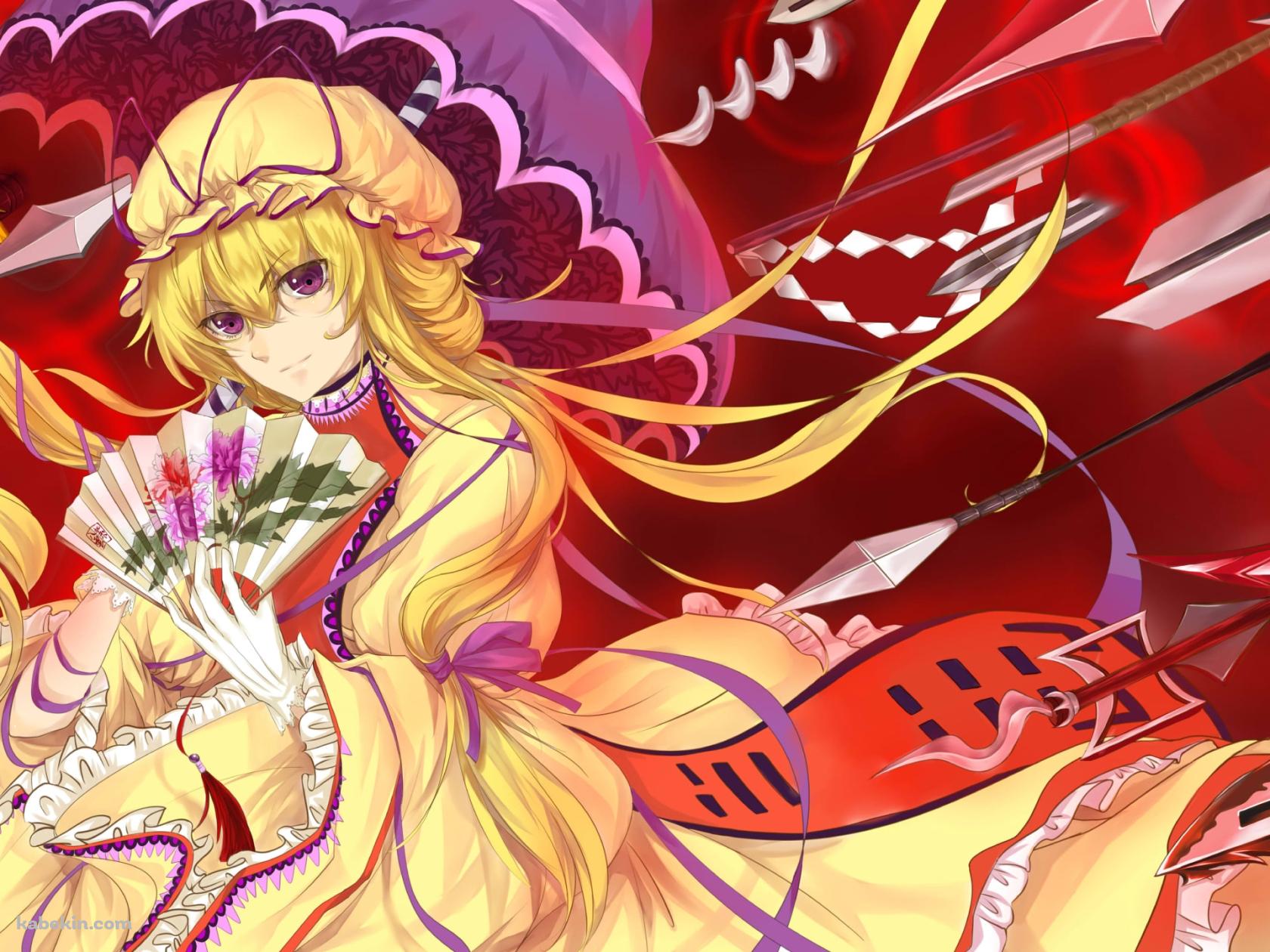 無数の武器と八雲紫 / 東方の壁紙(1680px x 1260px) 高画質 PC・デスクトップ用