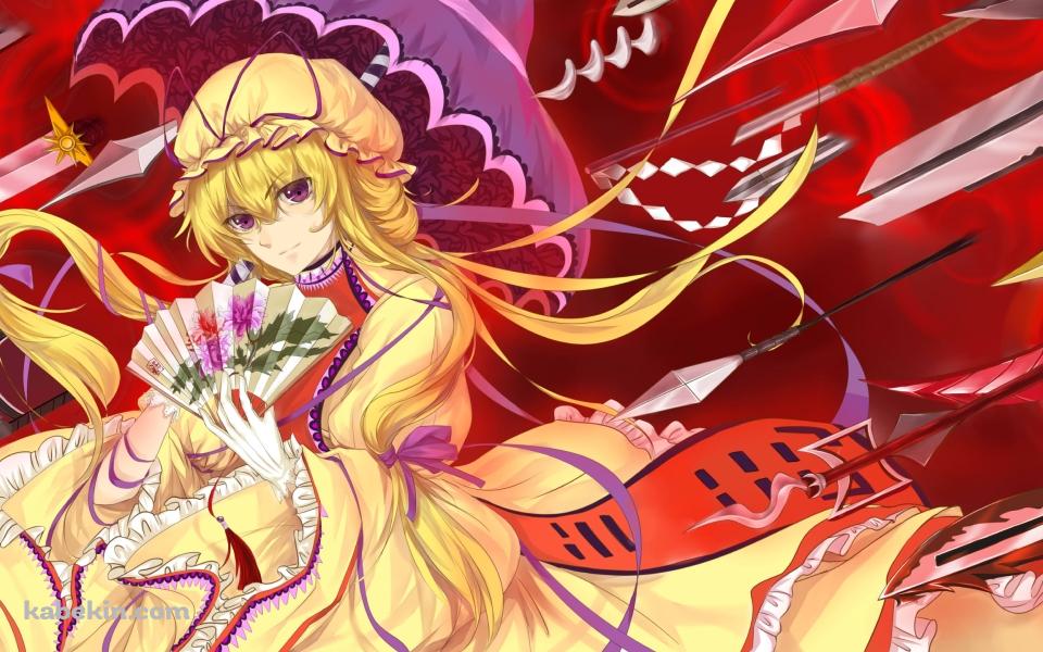 無数の武器と八雲紫 / 東方の壁紙(960px x 600px) 高画質 PC・デスクトップ用