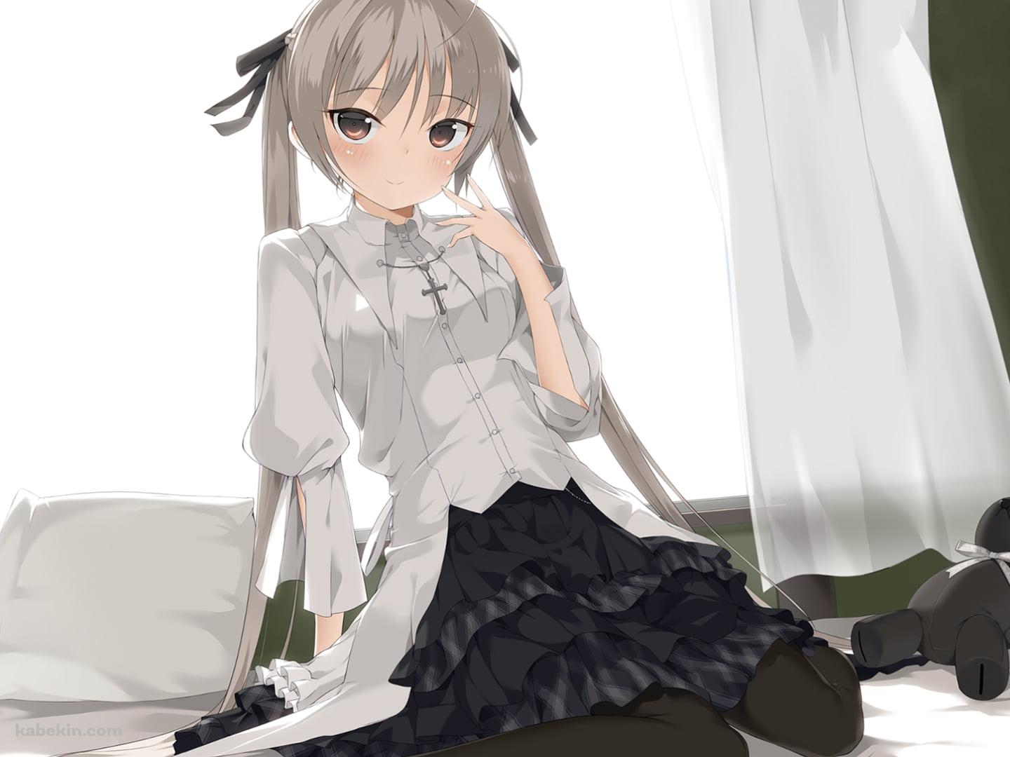 ベッドの上でくつろぐ春日野穹 / ヨスガノソラの壁紙(1440px x 1080px) 高画質 PC・デスクトップ用