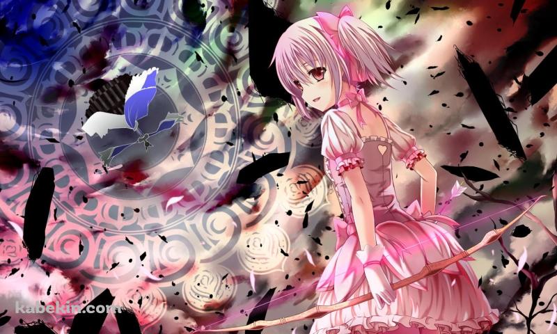 魔法陣と振り返る鹿目まどか / 魔法少女まどか☆マギカの壁紙(800px x 480px) 高画質 PC・デスクトップ用