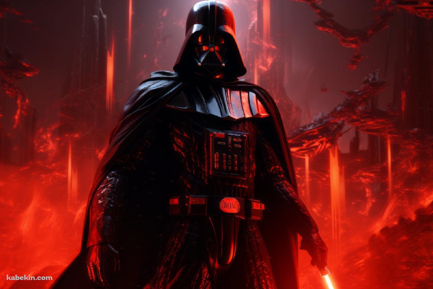 赤く光るライトセイバーを持つかっこいいダースベイダー / STAR WARSの壁紙(1440px x 960px) 高画質 PC・デスクトップ用