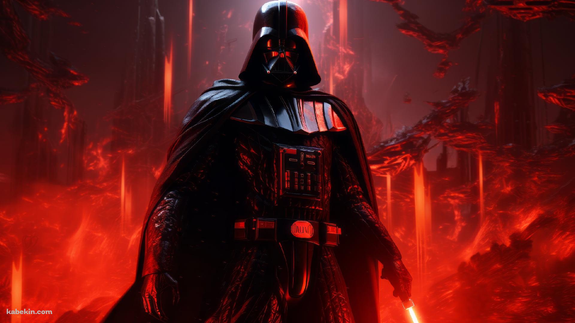 赤く光るライトセイバーを持つかっこいいダースベイダー / STAR WARSの壁紙(1920px x 1080px) 高画質 PC・デスクトップ用