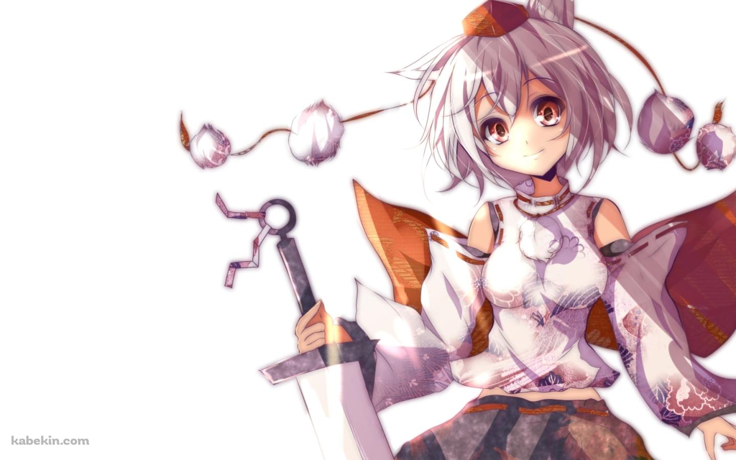 大きな剣を持つ犬走椛 / 東方の壁紙(1440px x 900px) 高画質 PC・デスクトップ用