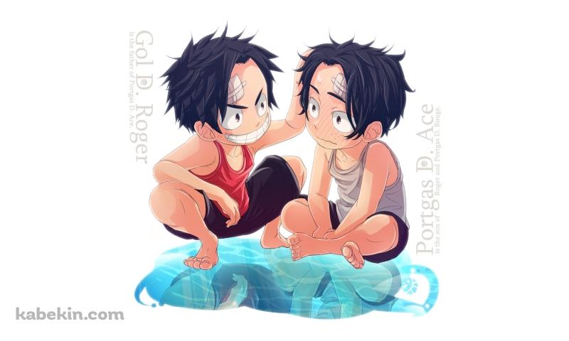 幼少期のポートガス・d・エースとゴール・d・ロジャー / ワンピースの壁紙(800px x 480px) 高画質 PC・デスクトップ用