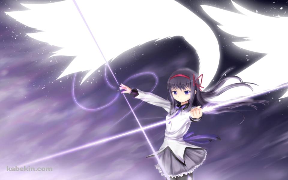 紫の槍を持つ暁美ほむら / 魔法少女まどか☆マギカの壁紙(960px x 600px) 高画質 PC・デスクトップ用