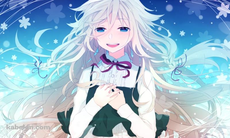 胸元に手をあてるIA / 花模様 / ボカロの壁紙(800px x 480px) 高画質 PC・デスクトップ用