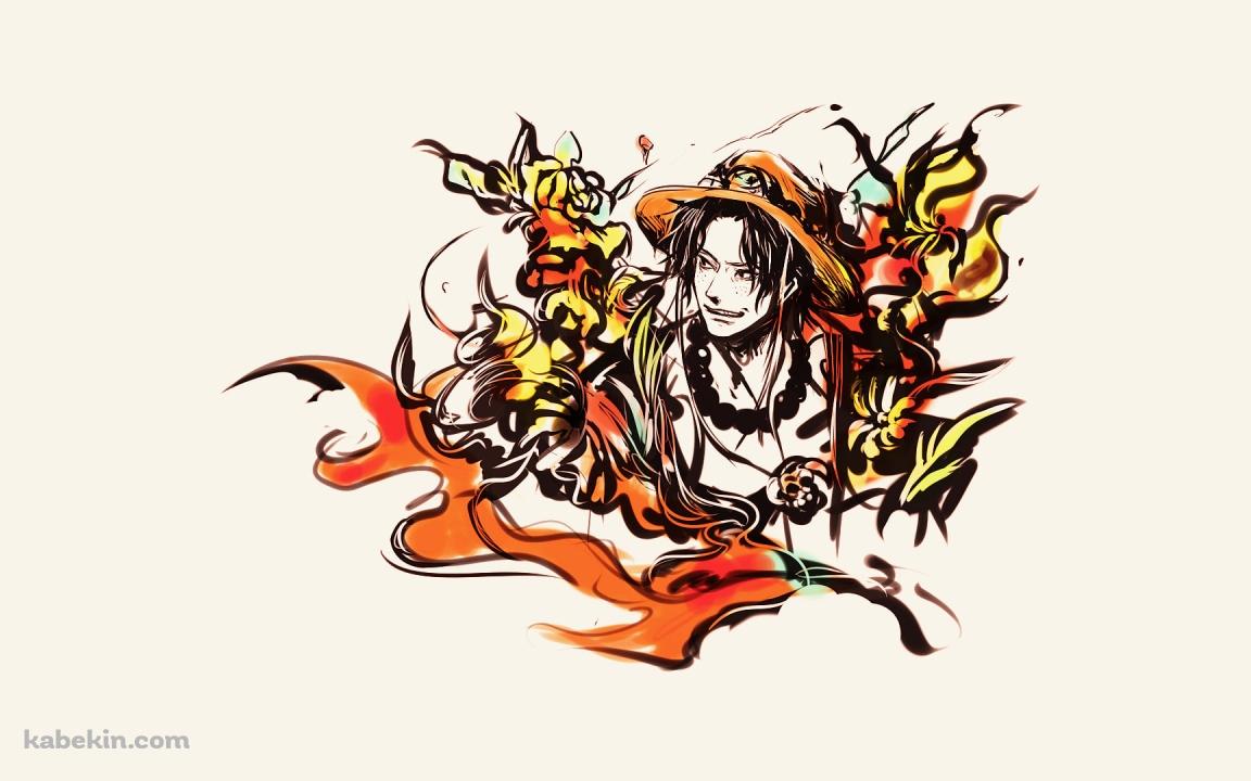 筆で描いたようなかっこいいポートガス・d・エース / ワンピースの壁紙(1152px x 720px) 高画質 PC・デスクトップ用