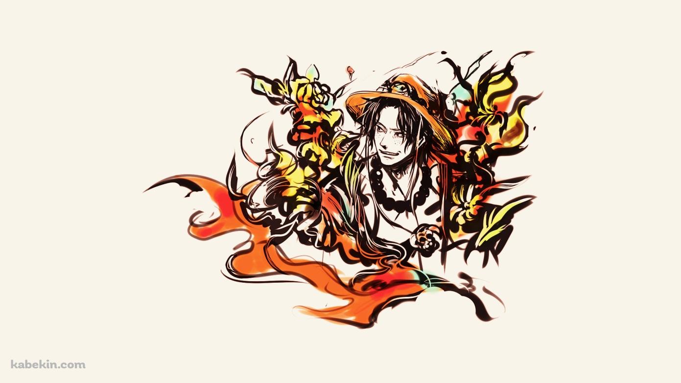 筆で描いたようなかっこいいポートガス・d・エース / ワンピースの壁紙(1391px x 783px) 高画質 PC・デスクトップ用