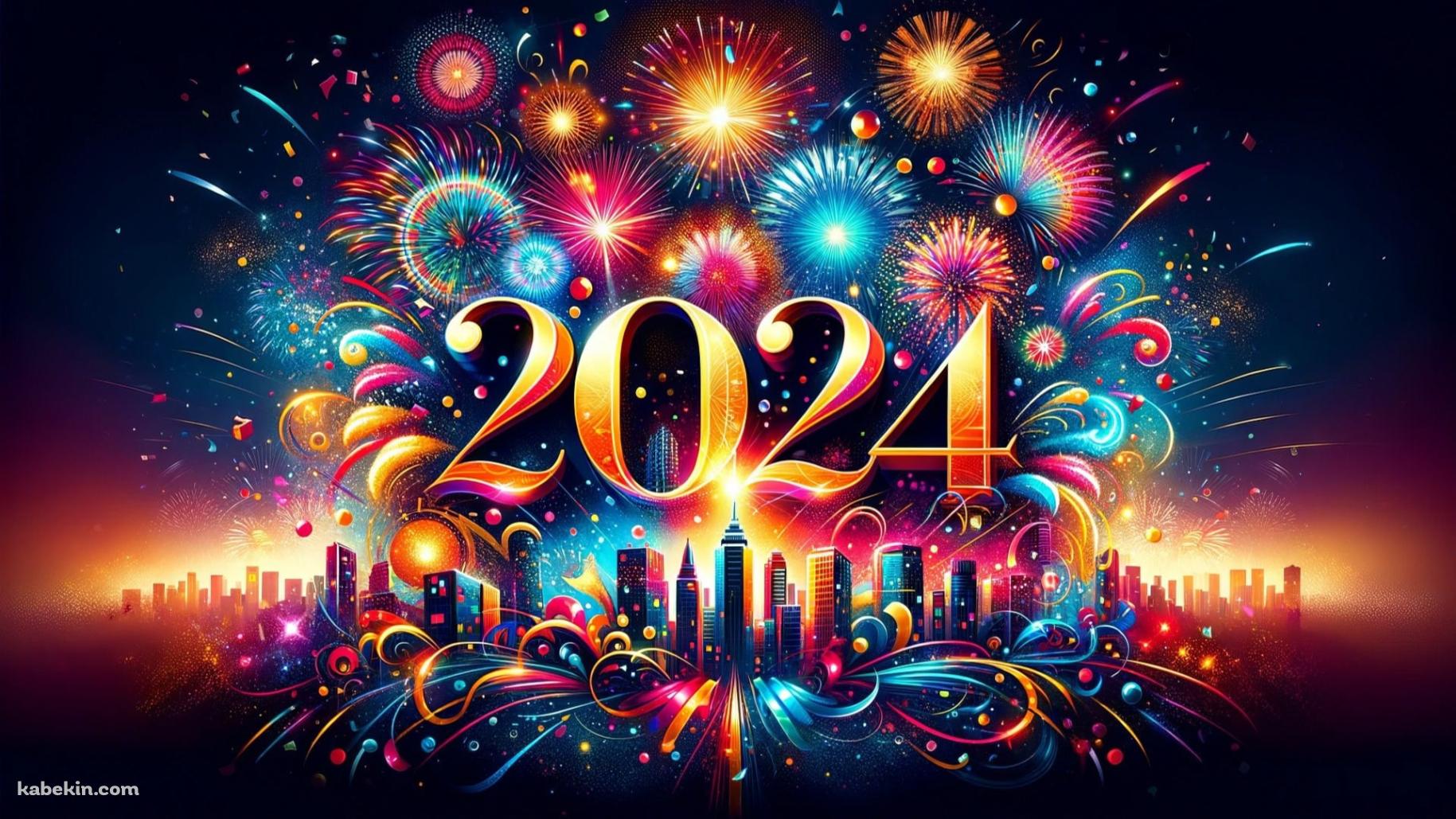 2024 / Happy New Year / あけおめの壁紙(1829px x 1029px) 高画質 PC・デスクトップ用