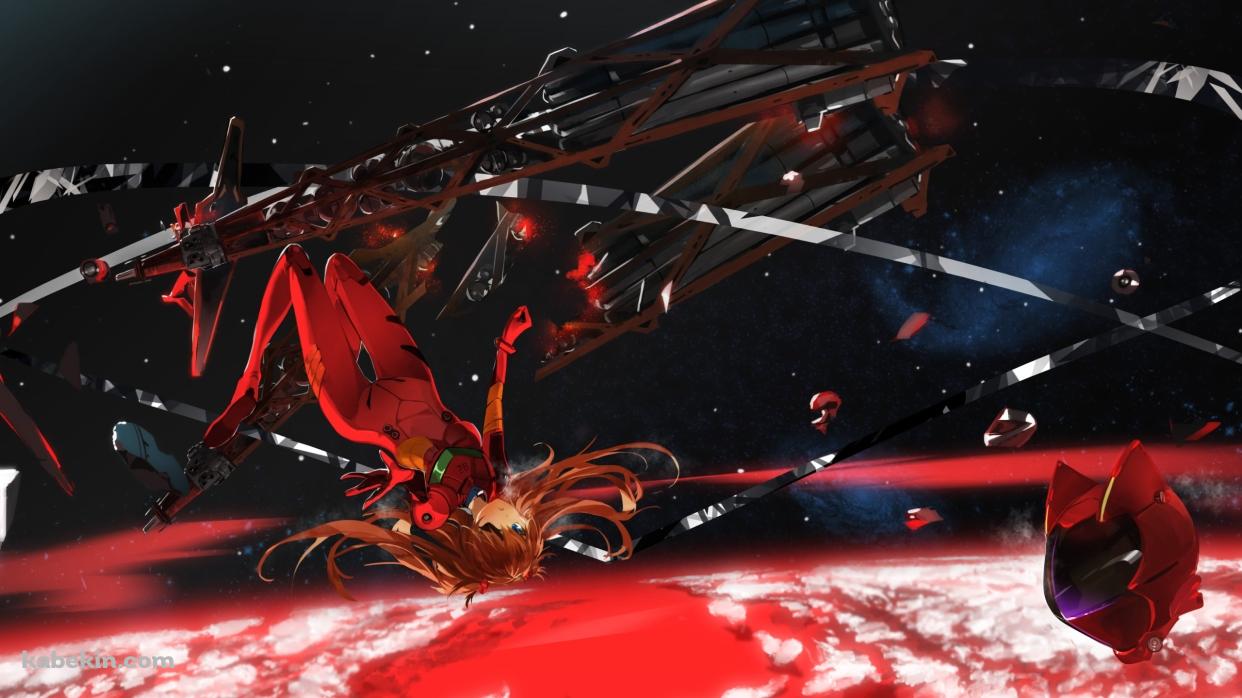 宇宙で浮遊する式波・アスカ・ラングレー / 新世紀エヴァンゲリオンの壁紙(1242px x 698px) 高画質 PC・デスクトップ用