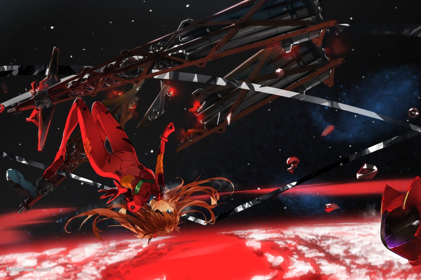 宇宙で浮遊する式波・アスカ・ラングレー / 新世紀エヴァンゲリオンの壁紙(1440px x 960px) 高画質 PC・デスクトップ用
