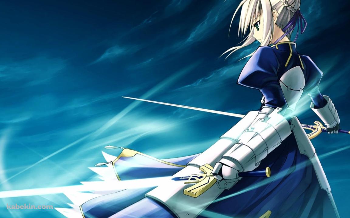 両手に剣を持つセイバー / Fateの壁紙(1152px x 720px) 高画質 PC・デスクトップ用