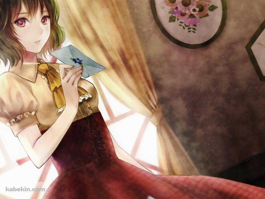 便箋を持つ風見幽香 / 東方の壁紙(1024px x 768px) 高画質 PC・デスクトップ用