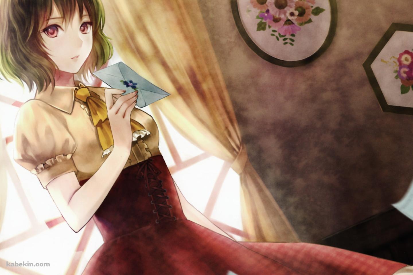 便箋を持つ風見幽香 / 東方の壁紙(1440px x 960px) 高画質 PC・デスクトップ用