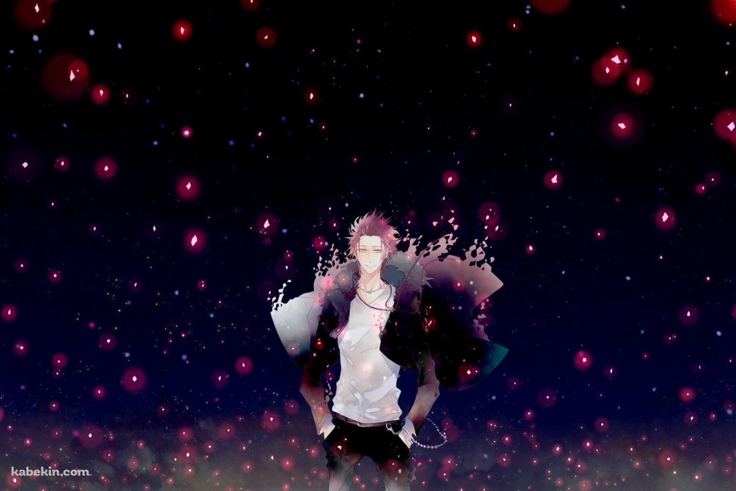 無数のピンクの光と周防 尊 / Kの壁紙(1440px x 960px) 高画質 PC・デスクトップ用