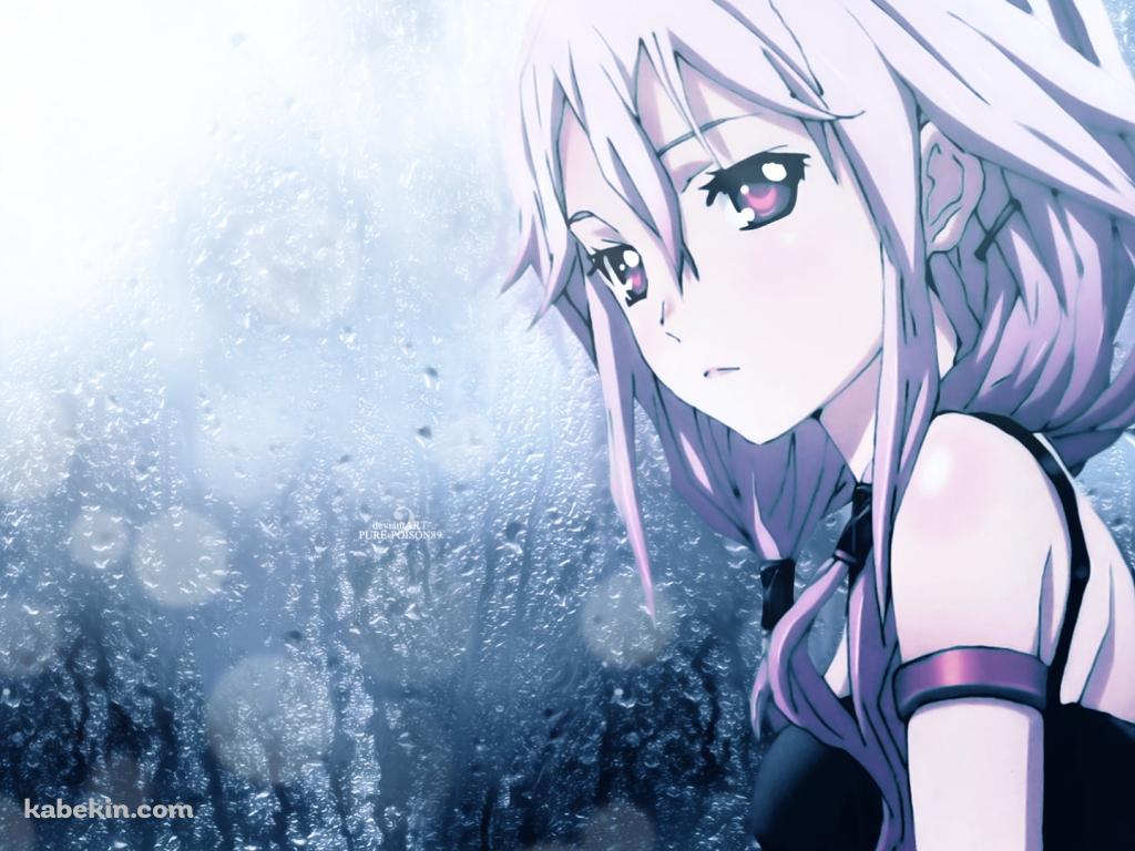 水滴のついたガラスと楪いのり / ギルティクラウンの壁紙(1024px x 768px) 高画質 PC・デスクトップ用