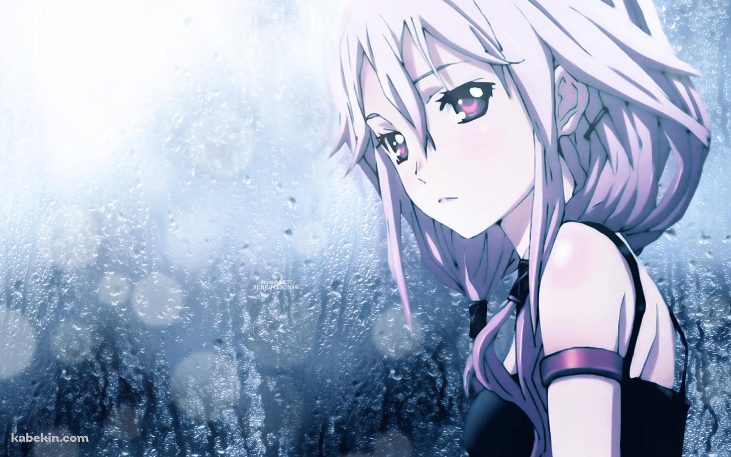 水滴のついたガラスと楪いのり / ギルティクラウンの壁紙(1440px x 900px) 高画質 PC・デスクトップ用