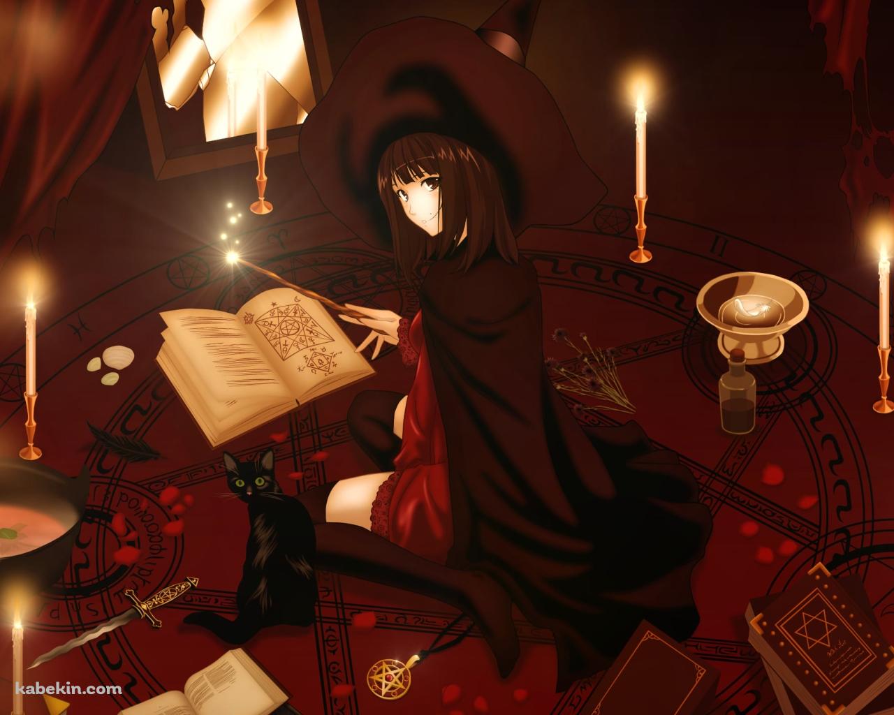 魔導書を読む七月 紅緒 / クロウカシスの壁紙(1280px x 1024px) 高画質 PC・デスクトップ用