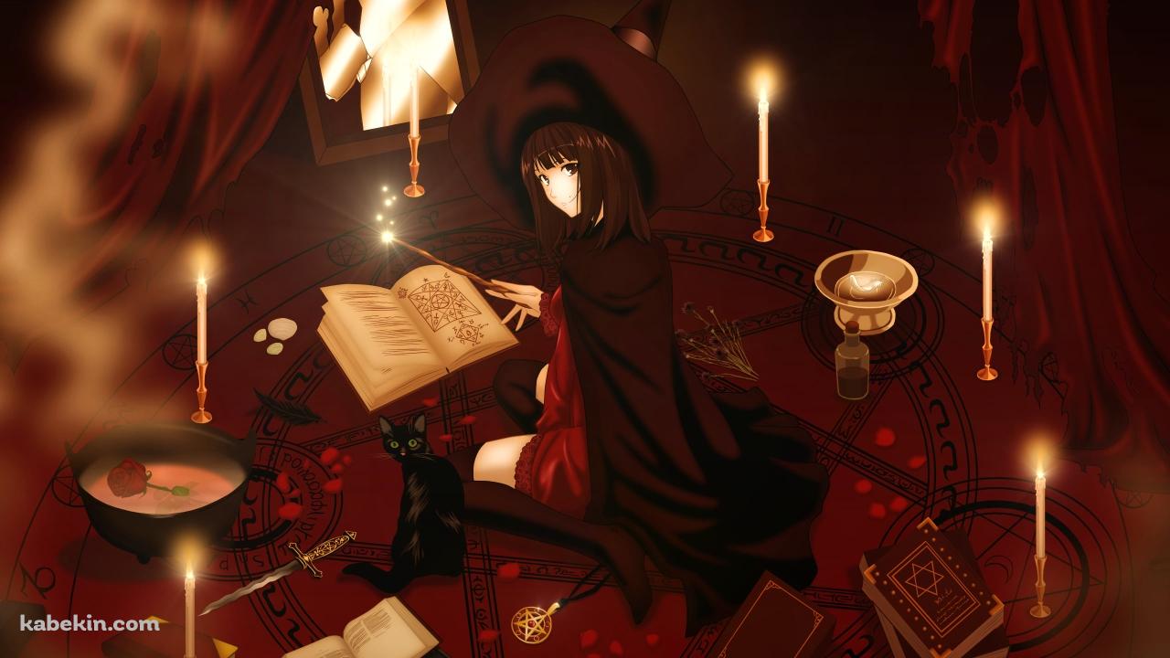 魔導書を読む七月 紅緒 / クロウカシスの壁紙(1280px x 720px) 高画質 PC・デスクトップ用