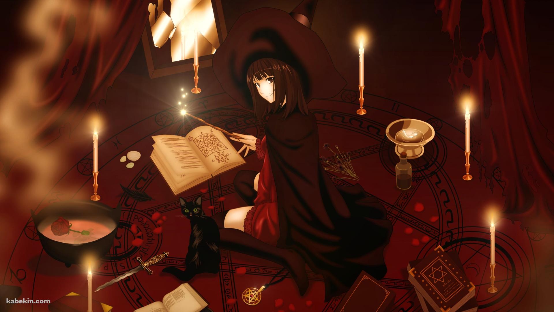 魔導書を読む七月 紅緒 / クロウカシスの壁紙(1920px x 1080px) 高画質 PC・デスクトップ用