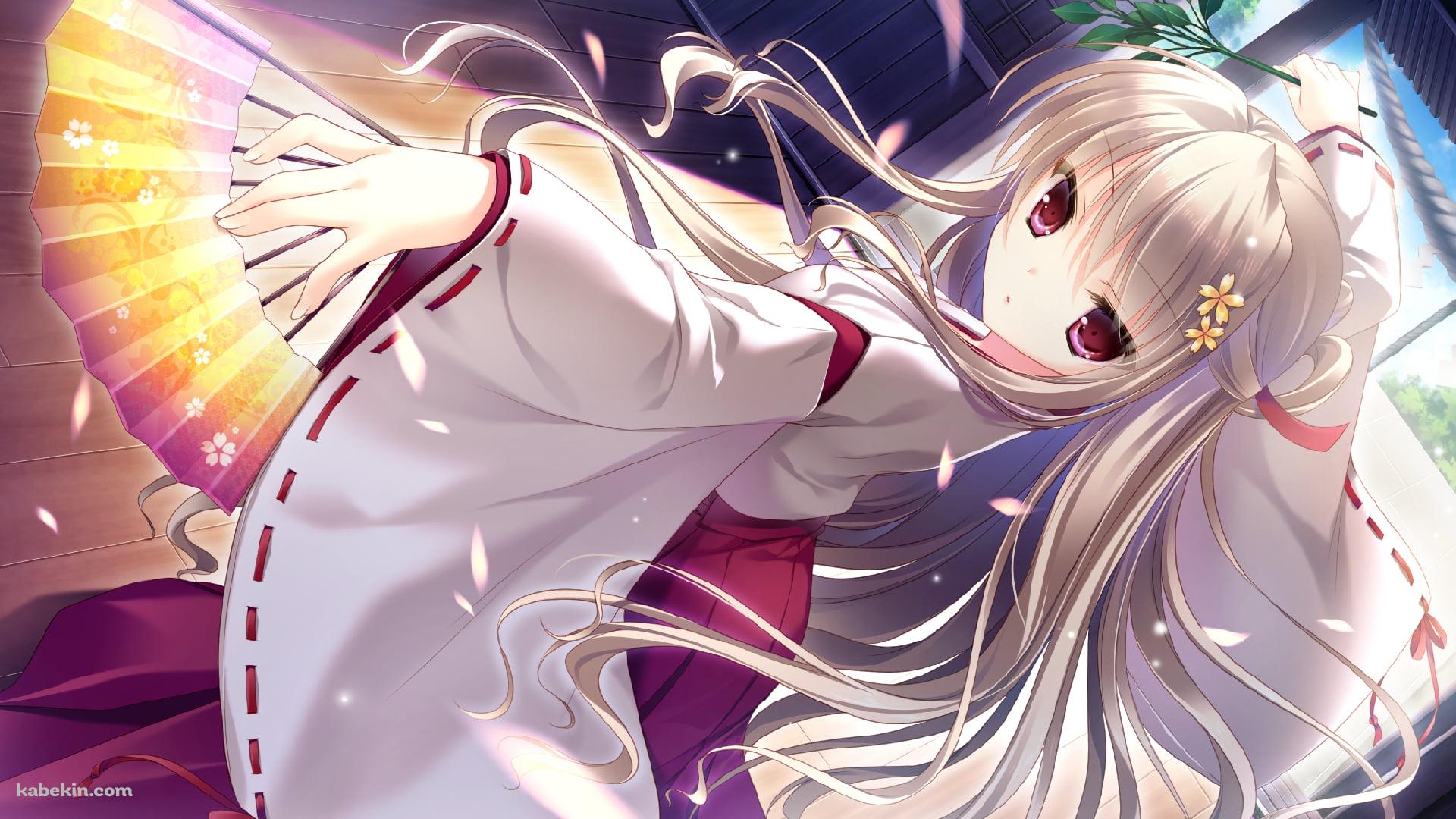 扇子を持つ南須原 雛菊 / キミへ贈る、ソラの花の壁紙(1920px x 1080px) 高画質 PC・デスクトップ用