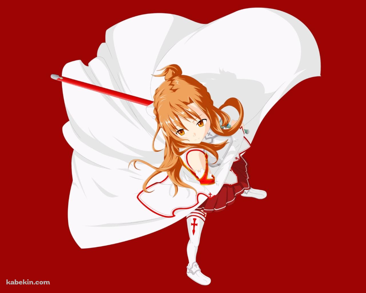 上から見たアスナ / ソードアートオンラインの壁紙(1280px x 1024px) 高画質 PC・デスクトップ用