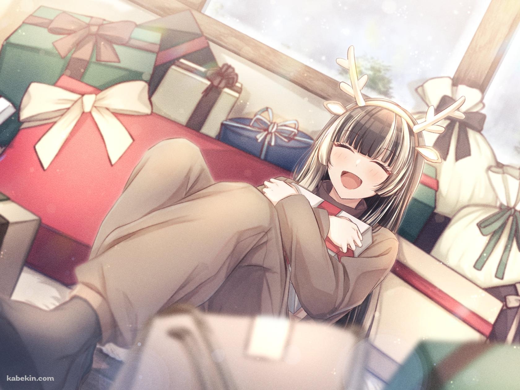 トナカイのコスをした儒烏風亭らでん / ホロライブ / バーチャルYouTuber / Vtuberの壁紙(1680px x 1260px) 高画質 PC・デスクトップ用