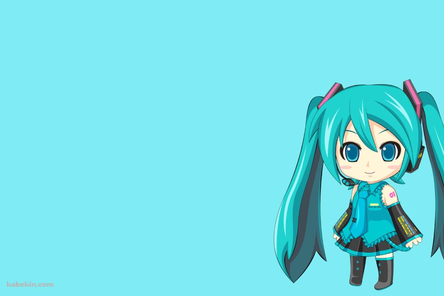 デフォルメされた可愛い初音ミク / チビ / ボカロの壁紙(1440px x 960px) 高画質 PC・デスクトップ用