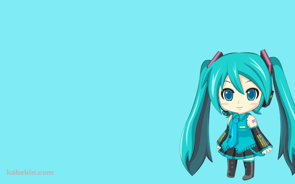 デフォルメされた可愛い初音ミク / チビ / ボカロの壁紙(960px x 600px) 高画質 PC・デスクトップ用